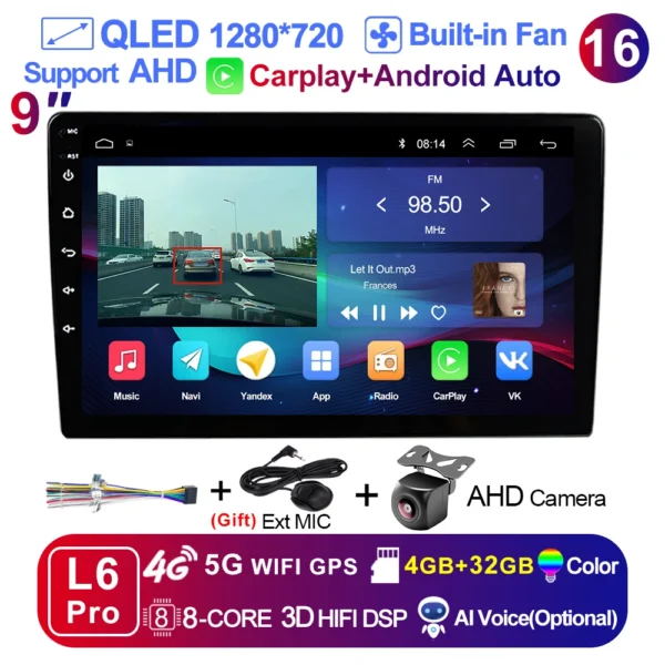 7/9/10''  2 Din Android12 auto Car Radio Multimedia Video Universal Stereo Carplay gps For Volkswagen Nissan Hyundai Kia toyota - Image 26