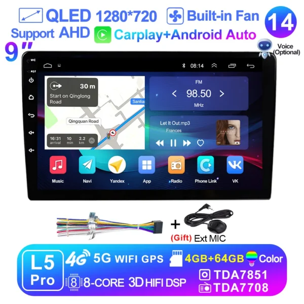 7/9/10''  2 Din Android12 auto Car Radio Multimedia Video Universal Stereo Carplay gps For Volkswagen Nissan Hyundai Kia toyota - Image 29