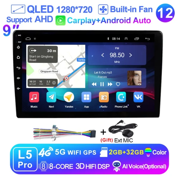 7/9/10''  2 Din Android12 auto Car Radio Multimedia Video Universal Stereo Carplay gps For Volkswagen Nissan Hyundai Kia toyota - Image 27