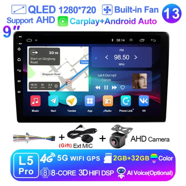 7/9/10''  2 Din Android12 auto Car Radio Multimedia Video Universal Stereo Carplay gps For Volkswagen Nissan Hyundai Kia toyota - Image 28