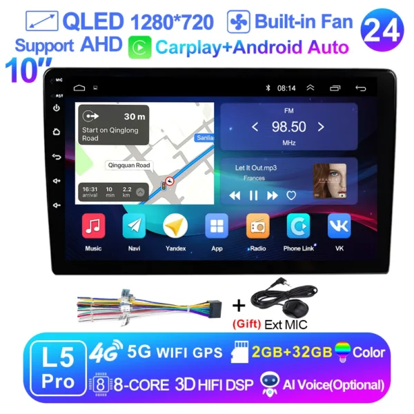 7/9/10''  2 Din Android12 auto Car Radio Multimedia Video Universal Stereo Carplay gps For Volkswagen Nissan Hyundai Kia toyota - Image 10