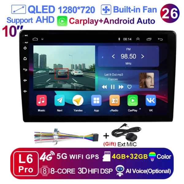 7/9/10''  2 Din Android12 auto Car Radio Multimedia Video Universal Stereo Carplay gps For Volkswagen Nissan Hyundai Kia toyota - Image 17