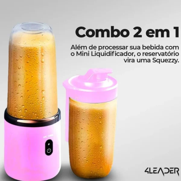 400ML Espremedor Elétrico Mini Liquidificador Portátil 6 Lâminas De Suco De Alimentos Misturador Leite Smoothie - Image 5