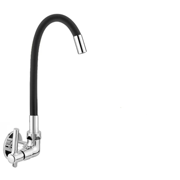 Gourmet Faucet Flexible Kitchen Black Wall Double Jet Cone 1/4 Back - Image 7